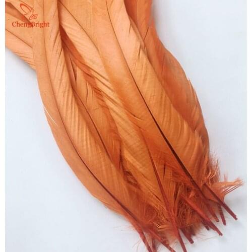 ChengBright Wholesale 50PCS 30-35CM New Orange Rooster tail Feathers For Decoration Craft Feather Christma Diy Pheasant Feather