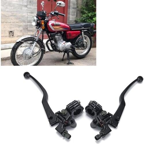 2pcs Black Motorcycle Front Brake Clutch Levers Cable For Honda CG 125 Motorbike Accessories Aluminum Alloy