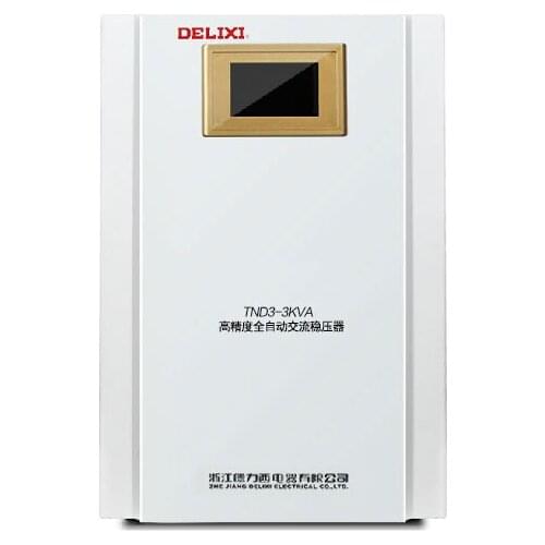 DELIXI TND3-3000VA 3KVA 3KW 3000W household LCD single phase automatic AC voltage stabilizer 100% full copper coil high accuracy