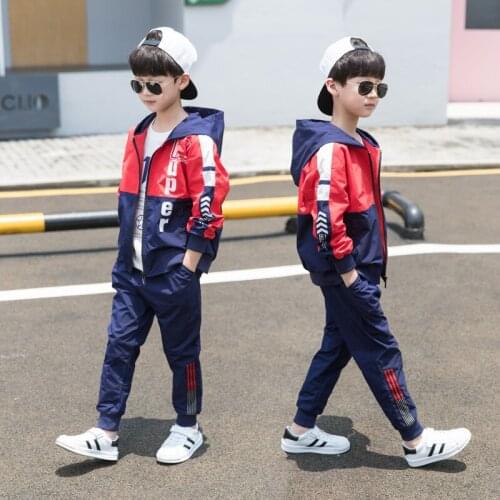 Boys Autumn Clothing Suit New Teenage Boys Clothes 12 Years Boys Tracksuit Set Children Hooded Spring Autumn Sports Fashion Tide