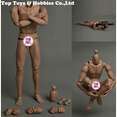 1/6 Scale Fitness Male Body Strong Muscle Figure Model Toy 12'' Man Action Figure Doll