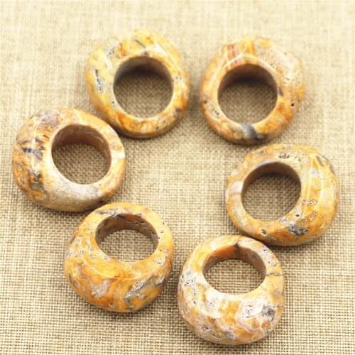 Hot Finger for Jewelry Engagement Gothic Wedding Bands for Couple Fashion Natural Crazy Onyx Agates Stone Women Men Big Rings