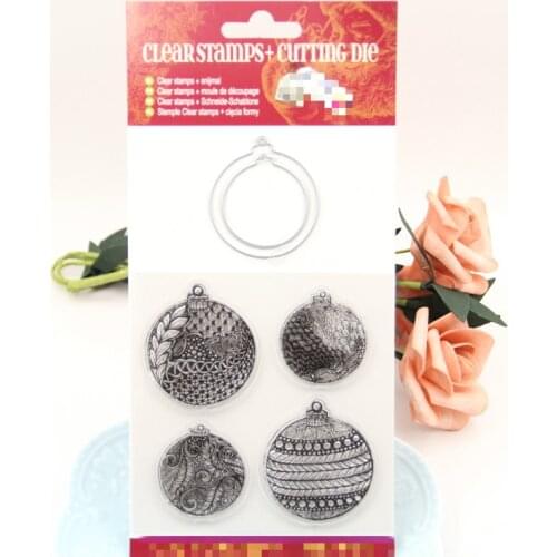 KLJUYP Christmas Pendant Transparent Stamp Cutting Dies for DIY Scrapbooking/Card Making/Kids Fun Decoration Supplies