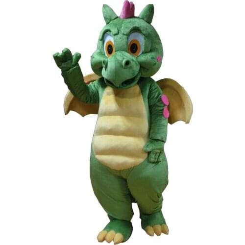 Green Dinosaur Mascot Costume Green Dragon For Adults Halloween Carnival Party Event