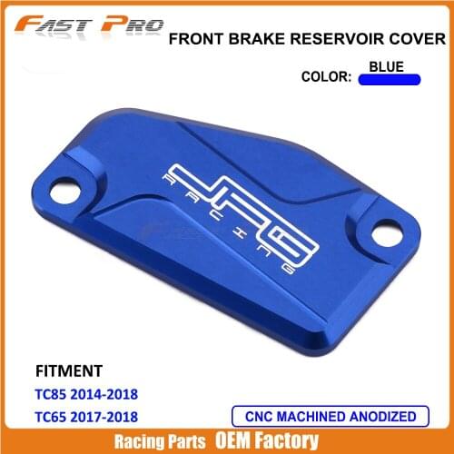 CNC Alloy Front Brake Reservoir Fluid Cover Cap Fit For Husqvarna TC 65 85 TC65 TC85 2014 2015 2016 2017 2018 14 15 16 17 18