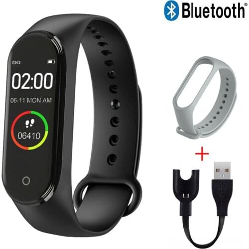 M4 Smart Digital Watch Bracelet for Men Women with Heart Rate Monitoring Running Pedometer Calorie Counter Health Sport Tracker