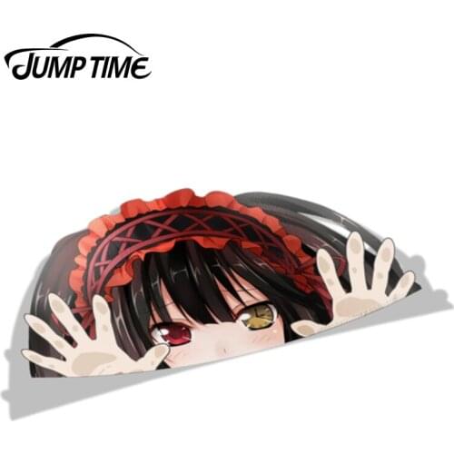 Jump Time 13cm x 6.9cm Car Stickers Date A Live Japanese Decal Funny Car Styling Sticker Waterproof Auto Motor Decor Graphics