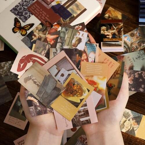 50 Pcs/book Moon Aesthetic Decorative Stickers Scrapbooking Stick Label Diary Album Stationery Painting Sticker Accessories