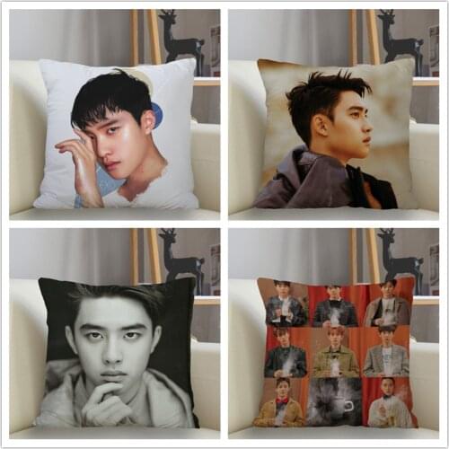 Musife KPOP EXO D.O Pillowcase Custom Square Pillow Cover Case Zipper Pillowcase 35X35,40x40,45x45cm Drop Shipping
