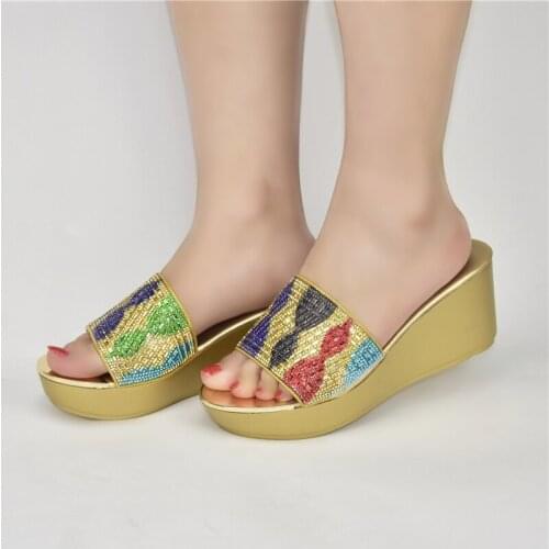 Latest African Dresses for Women High Quality Larges Size Shoes WomenOpen Toe Sexy Ladies Shoes Party Wedding Shoes