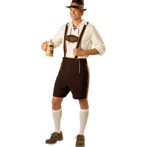 Hot German Beer Man Costume Adult Oktoberfest Costume And Mens Cosplay Costumes plus size M L XL XXL XXXL disfraces adultos