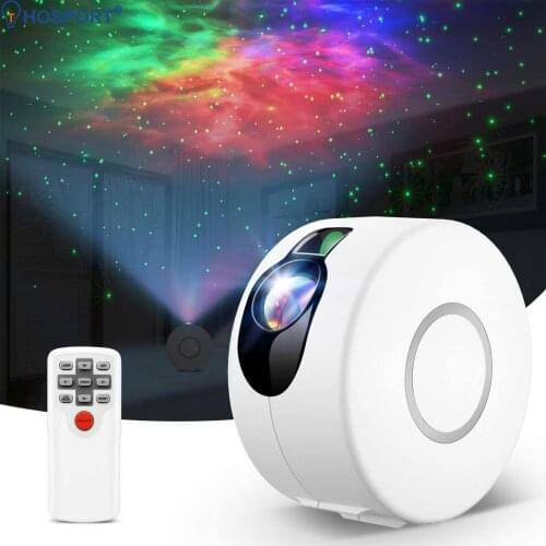 LED Galaxy Projector Lamp Nebula Starry Sky Night Light for Bedroom Mood Ambiance Lighting with Remote Control Party Light