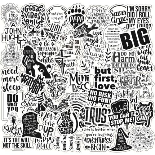 10/30/50pcs/Set Inspirational phrases Inspiring sentences Graffiti Stickers For Luggage Gift Box Notebook Computer Refrigerator