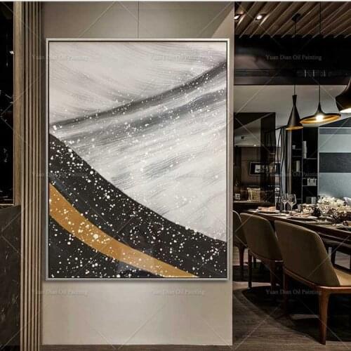 Gold Road New Style Painting Handpainted Oil Painting On Canvas Painting Wall Art Wall Pictures For Living Room Home Decor
