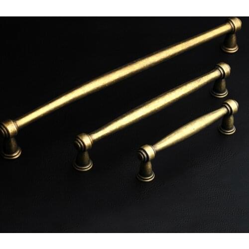 10Pcs Zinc Alloy Antique Bronze Wiredrawing Modern Simple Design Cabinets Handle ( C:C:160MM L:177MM)