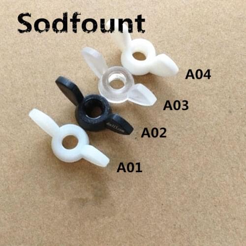 10pcs/lot Nylon wing nut M4 M5 M6 M8 Disc nuts PC transparent plastic Butterfly nuts