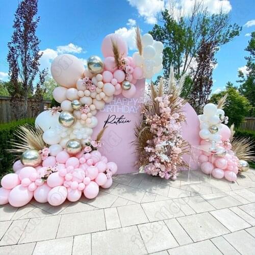 183pcs Double Cream Peach Latex Balloon Arch Kit Wedding Birthday Party Balloon Garland Event Celebration Baby Shower Decoration