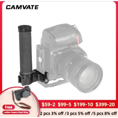 CAMVATE Quick Release Handle Grip With ARCA-Swiss Clamp Connector For DSLR Camera Cage Kit C2353