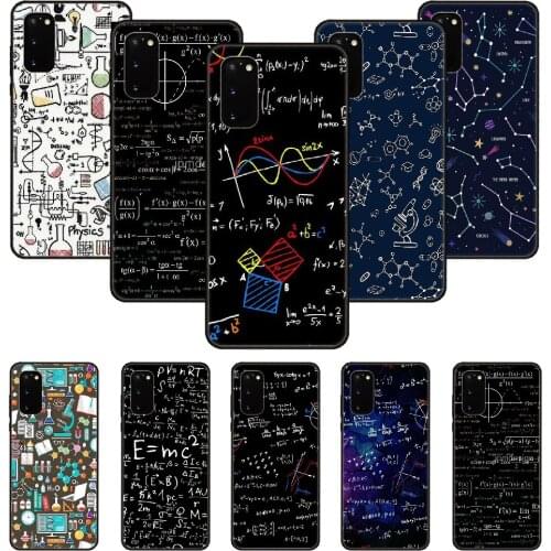 Phone Case For SamSung Galaxy S Note 10 20 7 6 9 8 Plus Edge E Ultra Lite Black Cover Waterproof Trend Math Chemical Formula