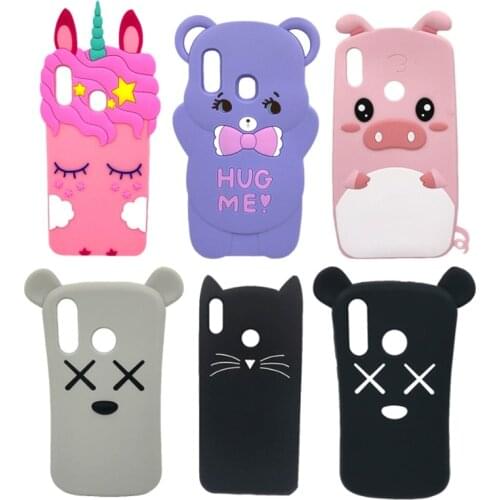 Fashion Case For Huawei P30 Lite Case Huawei P30 Lite Silicone Soft Cute 3D Cartoon Phone Back Cover For Huawei P30 Lite P30lite