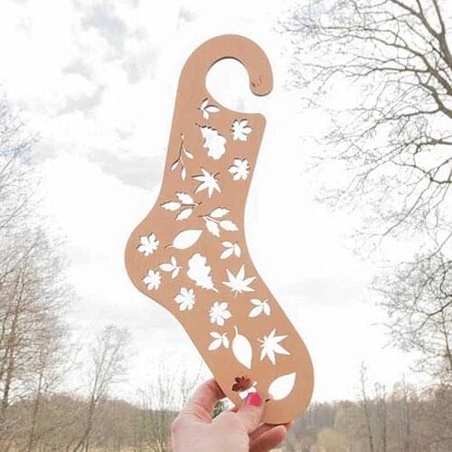 Wooden Hollow Handmade Hand Knitting Socks Blocker Stretchers Sock Model