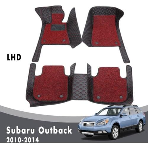 Double Layer Wire Loop Car Floor Mats Carpets For Subaru Outback 2014 2013 2012 2011 2010 Auto Accessories Custom Leather Rugs