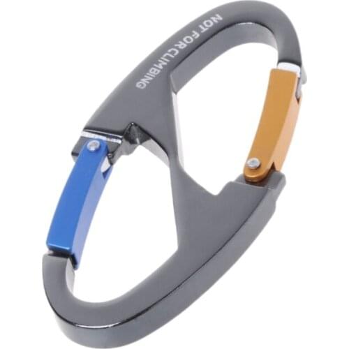 Outdoor Camping Tool 8 Shaped Carabiner Keychain Snap Clip Hook Hiking Buckle U2JB
