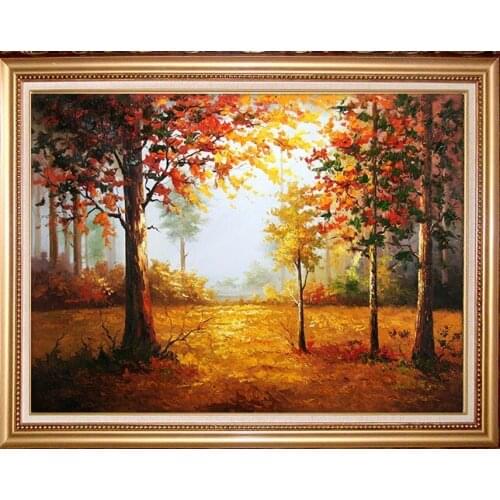 Oil Painting Cross Stitch Kits Colored Forest Crafts Needlework 14CT Unprinted Embroidered Handmade Art Wall Home Decor