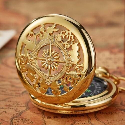 Lightweight Hollow Compass Hiking Camping Outdoor Survival Gear Functional Compass with Fob Chain