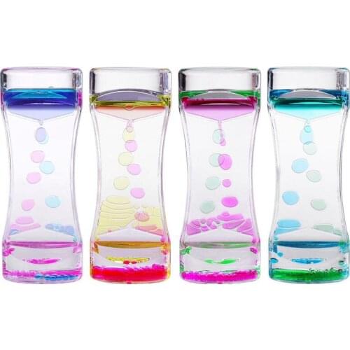 Hot-Creative Fashion Two Color Oil Leakage Toys Dynamic Oil Drop Waist Hourglass Handicraft Ornaments Home Decoration Gifts