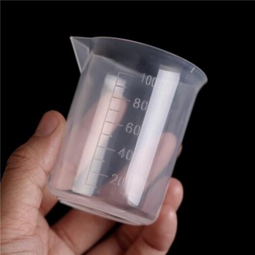 2pcs/lot Measuring Tools 100ml Clear Plastic Measuring Cup Graduated Beaker Household Kitchen Cooking Tools