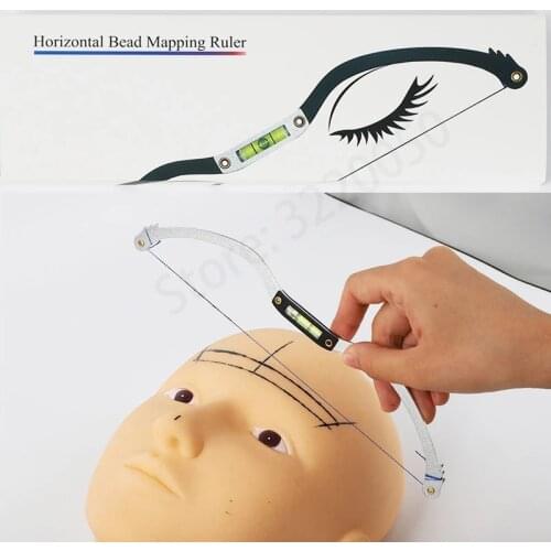 Microblading permanent makeup Horizontal Line Mark Ruler measuring eyebrow mapping rope pre ink pmu tattoo for microshading