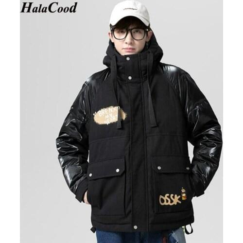 HALACOOD Streetwear White Duck Down Jacket Men 2020 Brand New Cargo Jacket Mens Thick Warm Coat High Quality Windbreaker Jackets