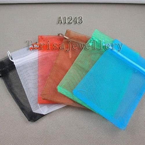 New Arriver wholesale silk pouch Jewellery bags mixes color order free shipping A1243