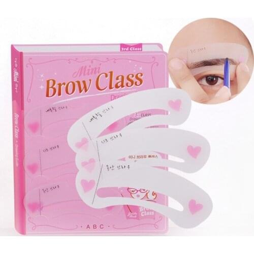Wholesale Excellent 1000packs Eyebrow Shape 3 Styles Reusable Makeup Eyebrow Drawing Guide Eyebrow Stencil Template Shaping Card