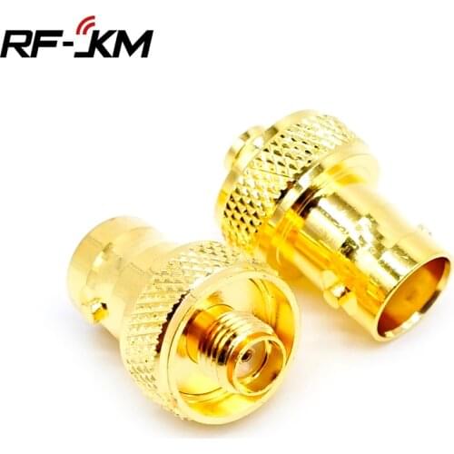 2PCS Golden BNC Female Jack to SMA Female RF Connector Adapter for baofeng UV-5R FD-880 antenna