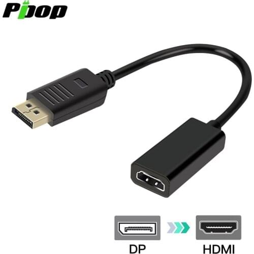 DP to HDMI-compatible DisplayPort Converter 24cm Cables FHD Male to Famale for PC monitor