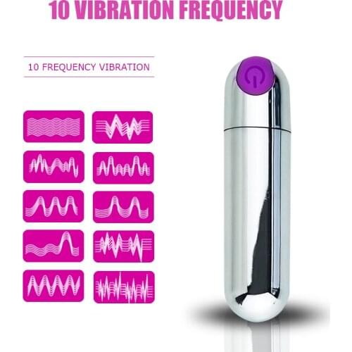 Rechargeable Strong Adult Sex Product USB vibrator, 10 Speed Vibrating Bullet Shape Waterproof Vibrator G-spot Massager