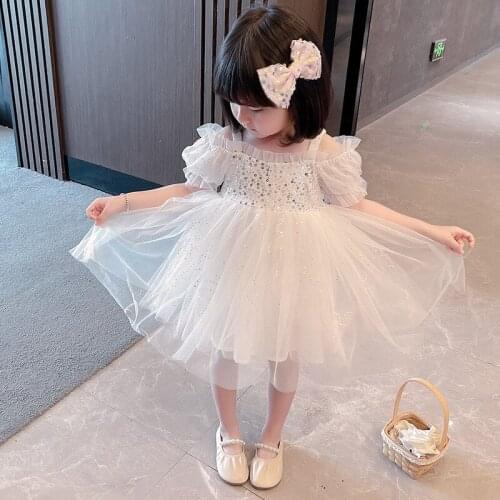 LISUNNY 2021 Summer Girls Dress Children Lace Princess Dress Fashion Birthday Party Dress Outdoor Kids Vacation Clothes