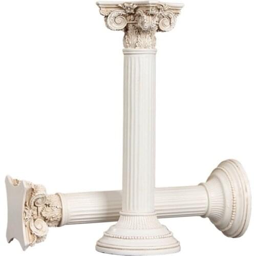 Retro Roman Columns Figurines Roman Mythology Art Sculpture Resin Art&Craft Home Decoration Accessories Gift 2Pcs/set R819