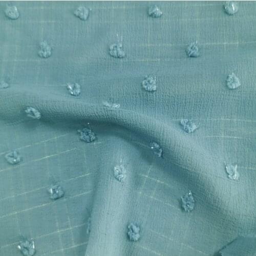 2022 Fashion Swiss Sot Soft Chiffon Check Jacquard Sewing Cosplay DIY Dress Shirt Blouse Scarf Material