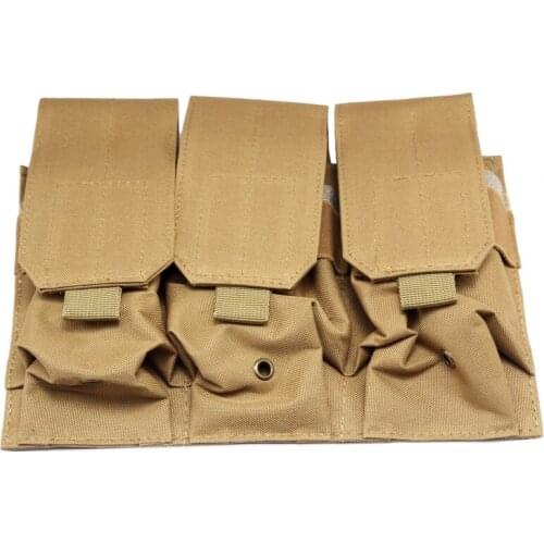 5.56mm M4 M16 Tactical Molle Triple Rifle Magazine Pouch Military Army Hunting Paintball Airsoft AK Pistol Mag Holder Waist Bag