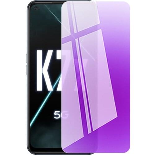 2.5D Anti Blue Tempered Glass for OPPO K1 K3 K5 K7 5G K7X Screen Protector For OPPO K9 5G Glass Full Coverage Screen Cover