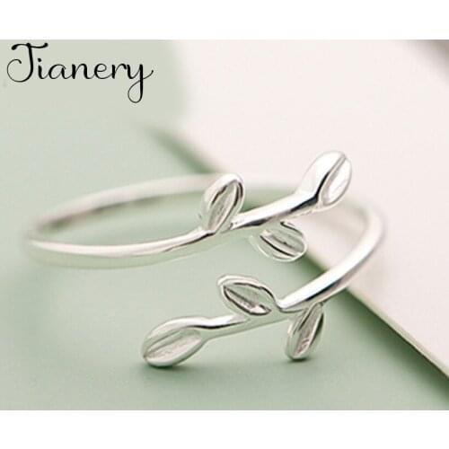 Personality Gothic Vintage Leaf Rings For Women Bridal Wedding Engagement Punk Resizable Antique Rings Rock Jewelry