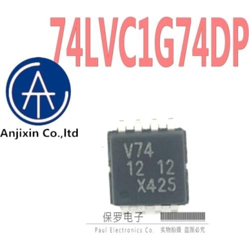 10pcs 100% orginal and new trigger 74LVC1G74DP 74LVC1G74 silk screen V74 TSSOP-8 in stock
