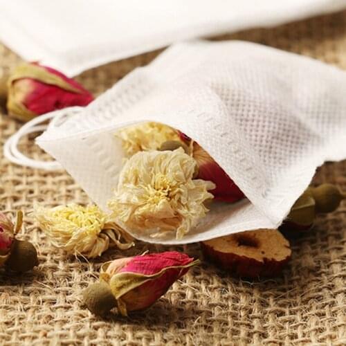 100Pcs/Lot Teabags 10*15cm Empty Scented Tea Bags With String Heal Seal Filter Paper for Herb Loose Tea Bolsas de te Coffee Bag