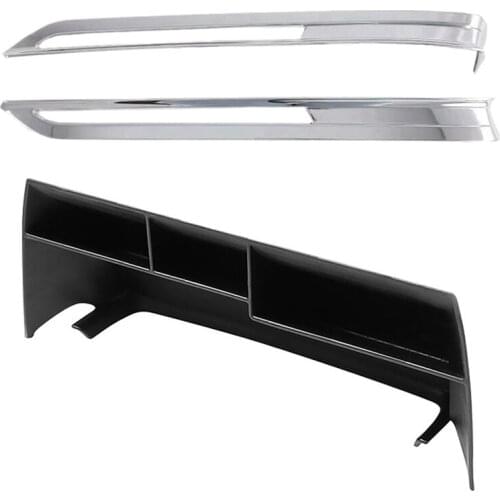 2Pcs Car Front Rear Fog Light Lamp Frame Trim Foglight Lamp Frame & 1Pcs Interior Stowing Tidying