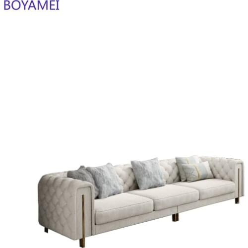 2021 American luxury sofa technology cloth ins wind trio Hong Kong-style modern upscale living room