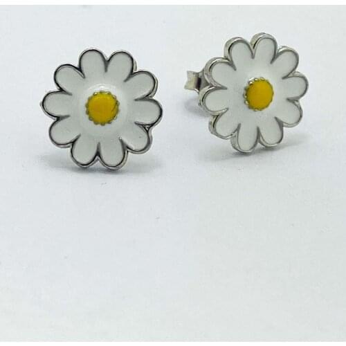 925 sterling Daisy Earrings Female Silver Earrings