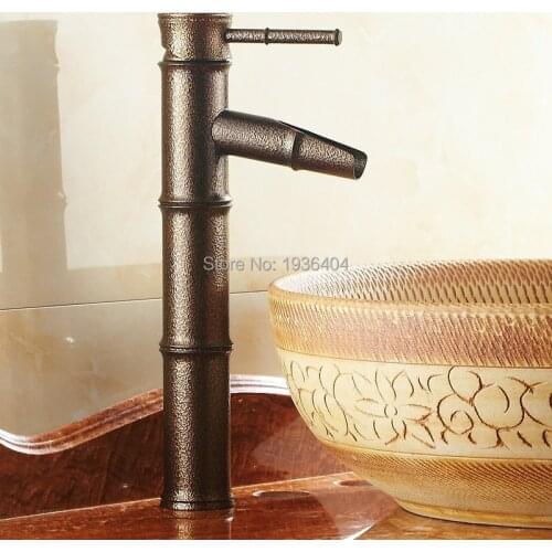 Bamboo Mixer Taps Single Handle Classic European Style Basin Faucet Antique Bacia Torneira Hot and Cold Bathroom Faucets RB1042